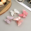 Sweet milkshake! Colorful Double-layer butterfly shark hairpin! A high-end textured back-styled hair clip headpiece for women Application Scenario